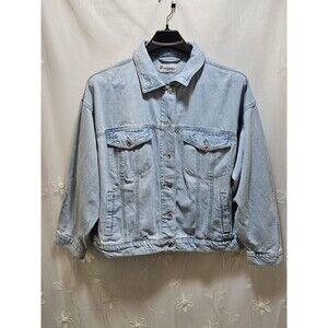 No Boundaries Womens XL Blue Jean Jacket Denim Classic Utility Clean Western